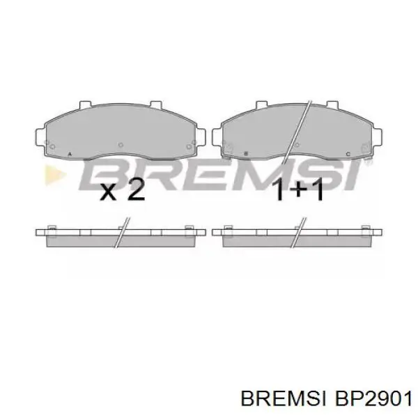 Передние тормозные колодки BP2901 Bremsi