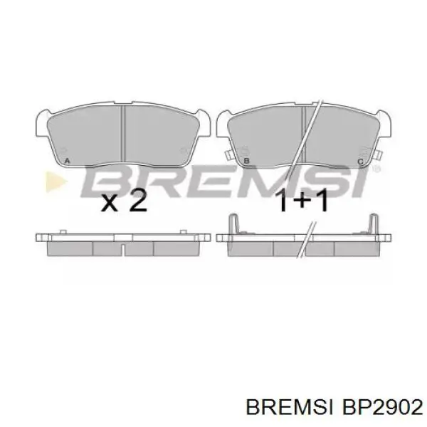 Передние тормозные колодки BP2902 Bremsi