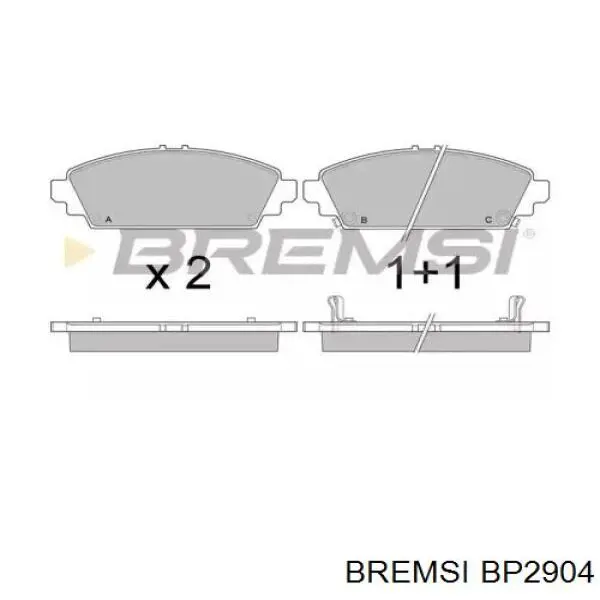 Передние тормозные колодки BP2904 Bremsi