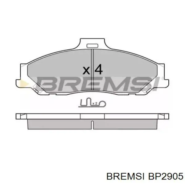 Передние тормозные колодки BP2905 Bremsi