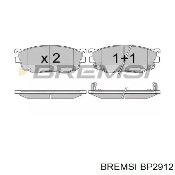 Передние тормозные колодки BP2912 Bremsi