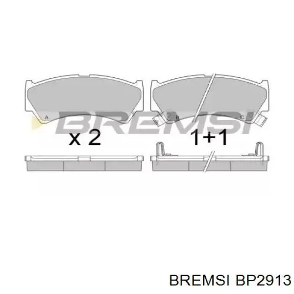 Передние тормозные колодки BP2913 Bremsi