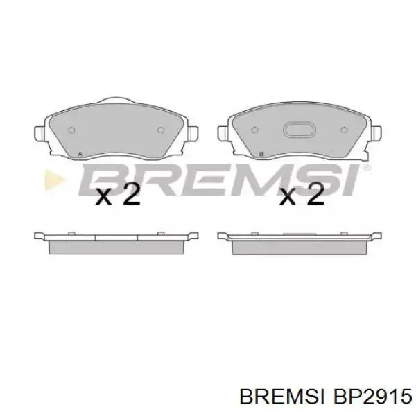 Передние тормозные колодки BP2915 Bremsi