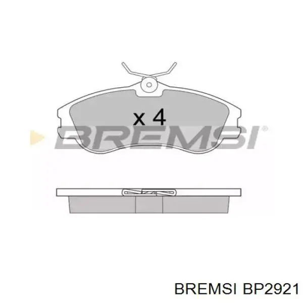 Передние тормозные колодки BP2921 Bremsi