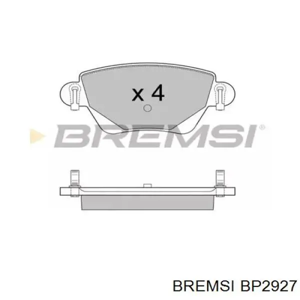 BP2927 Bremsi колодки тормозные задние дисковые