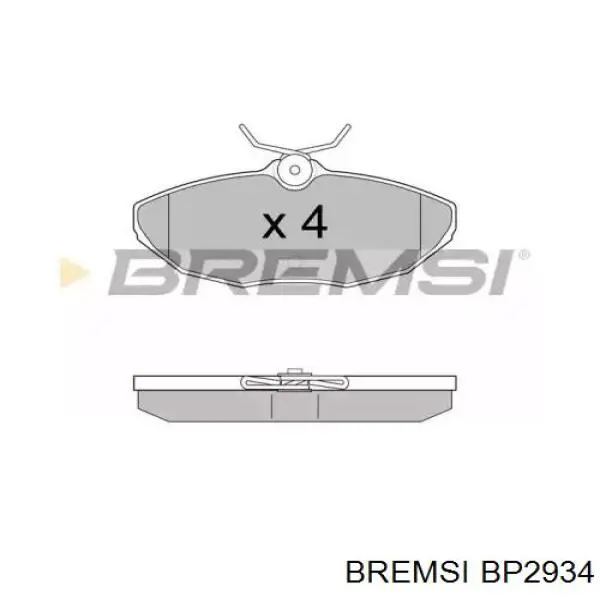 Задние тормозные колодки BP2934 Bremsi