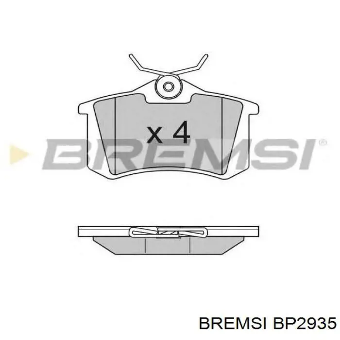 Передние тормозные колодки BP2935 Bremsi