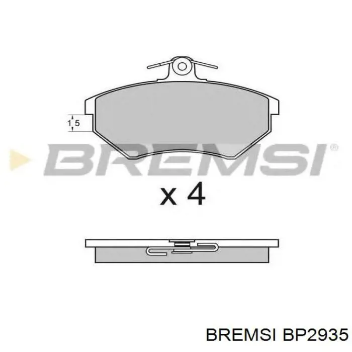 BP2935 Bremsi Колодки передние