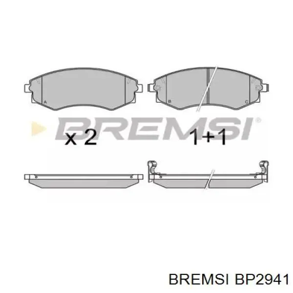 Передние тормозные колодки BP2941 Bremsi