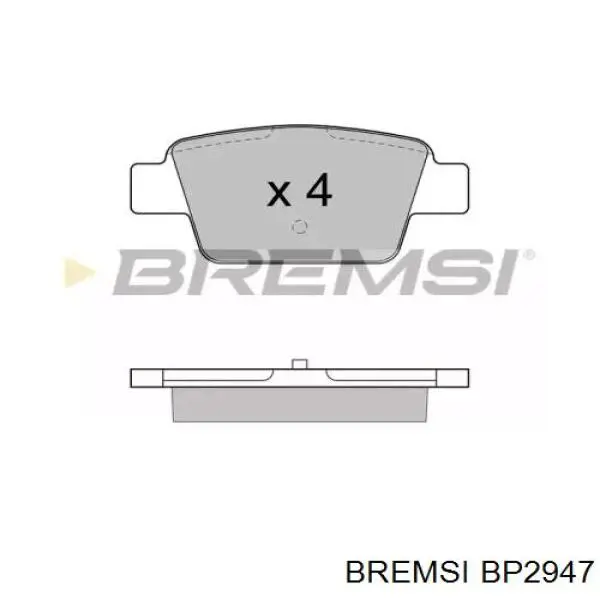 Задние тормозные колодки BP2947 Bremsi