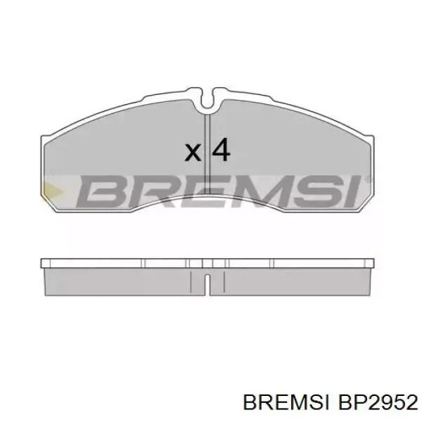 Передние тормозные колодки BP2952 Bremsi