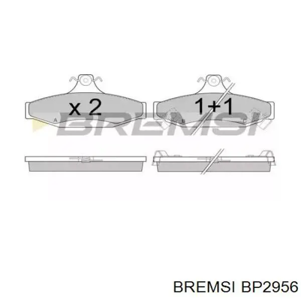 Задние тормозные колодки BP2956 Bremsi