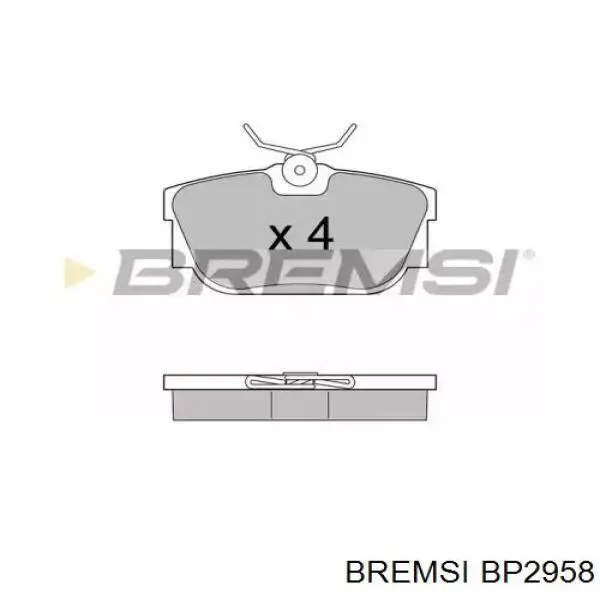 BP2958 Bremsi Колодки передние