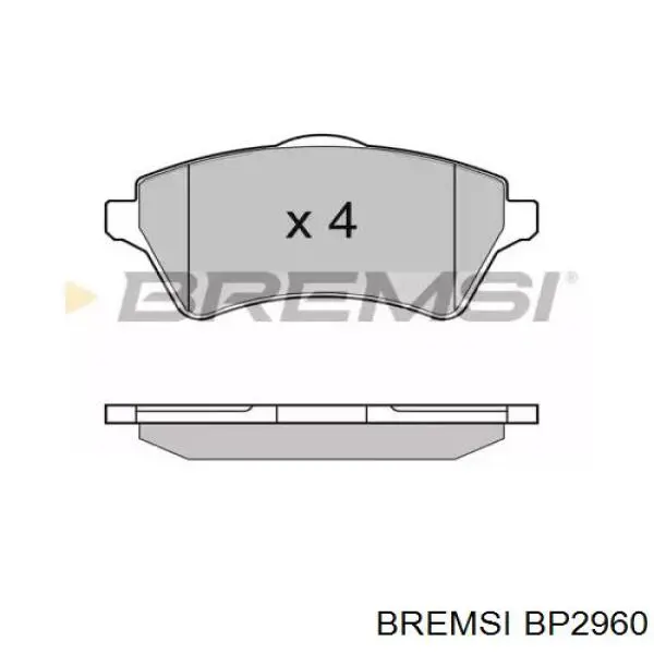 Передние тормозные колодки BP2960 Bremsi