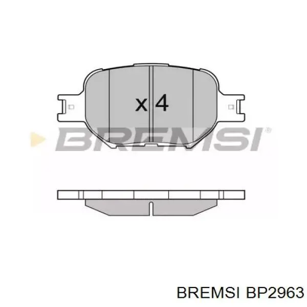 Передние тормозные колодки BP2963 Bremsi