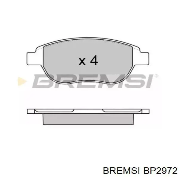 Передние тормозные колодки BP2972 Bremsi