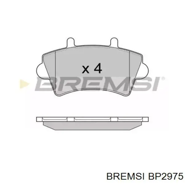 Передние тормозные колодки BP2975 Bremsi