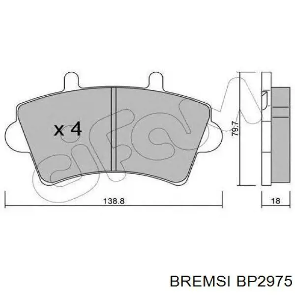 Колодки Bremsi BP2975 цена, от 17.03 USD