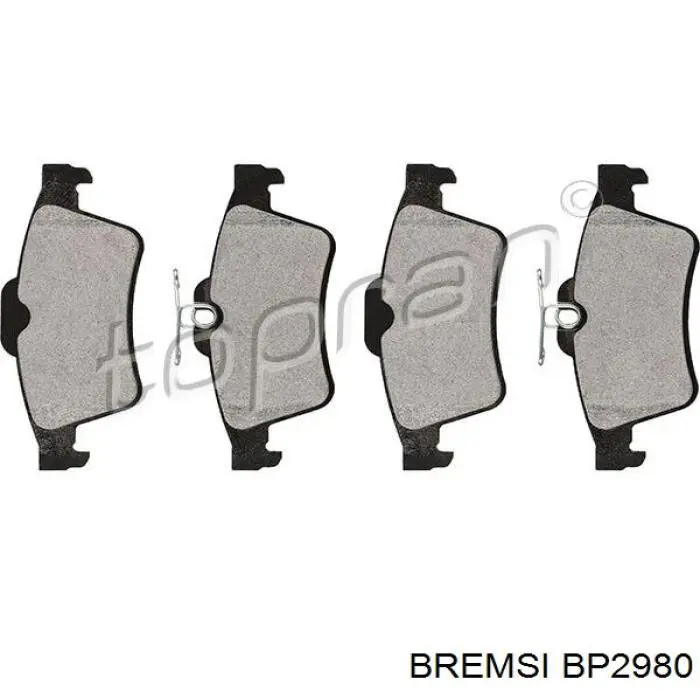 Задние дисковые колодки Bremsi BP2980