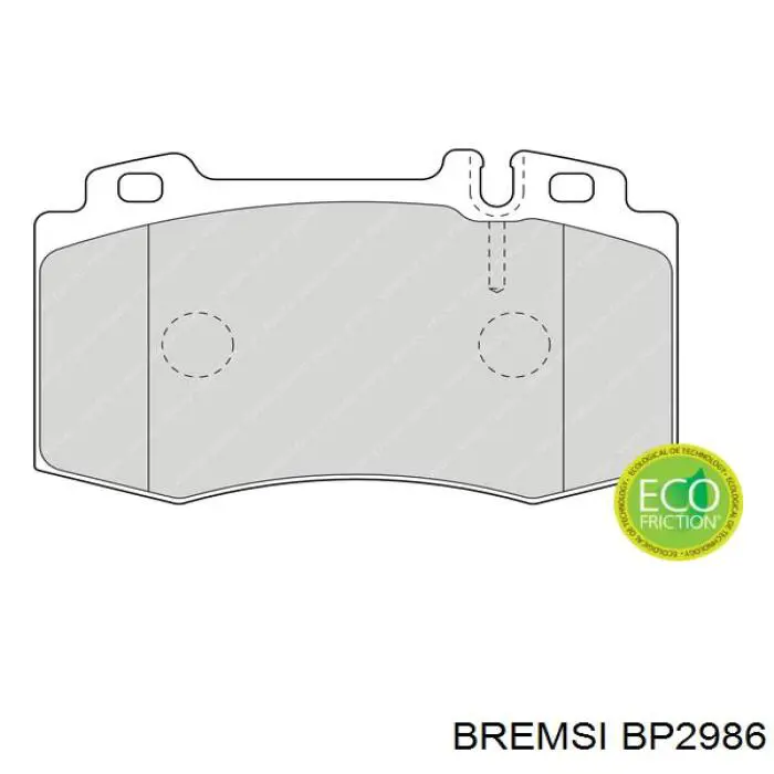 Передние тормозные колодки BP2986 Bremsi