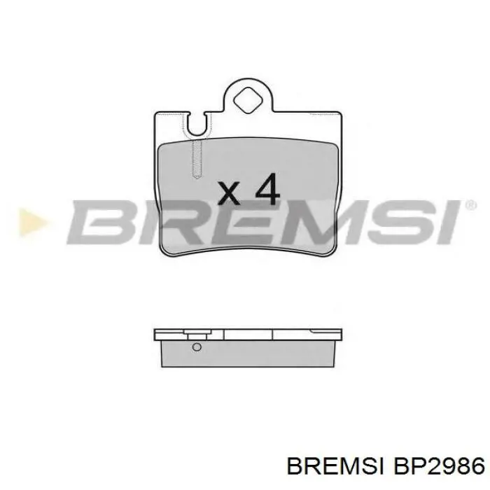 BP2986 Bremsi Колодки передние