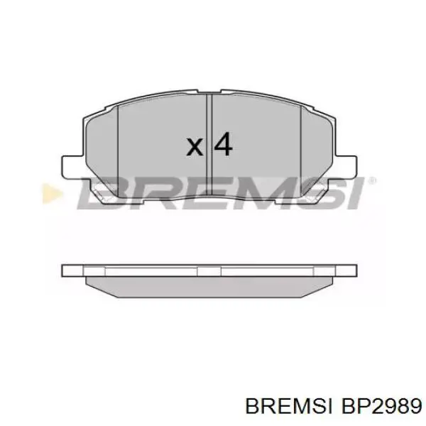 Передние тормозные колодки BP2989 Bremsi