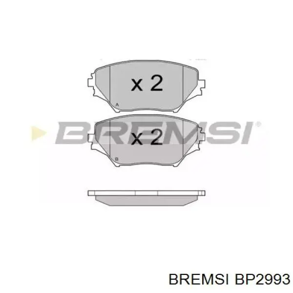 Передние тормозные колодки BP2993 Bremsi