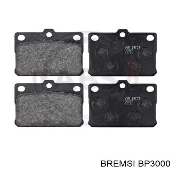 Передние тормозные колодки BP3000 Bremsi