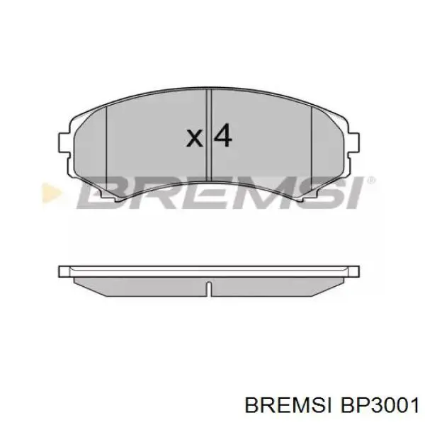 BP3001 Bremsi sapatas do freio dianteiras de disco