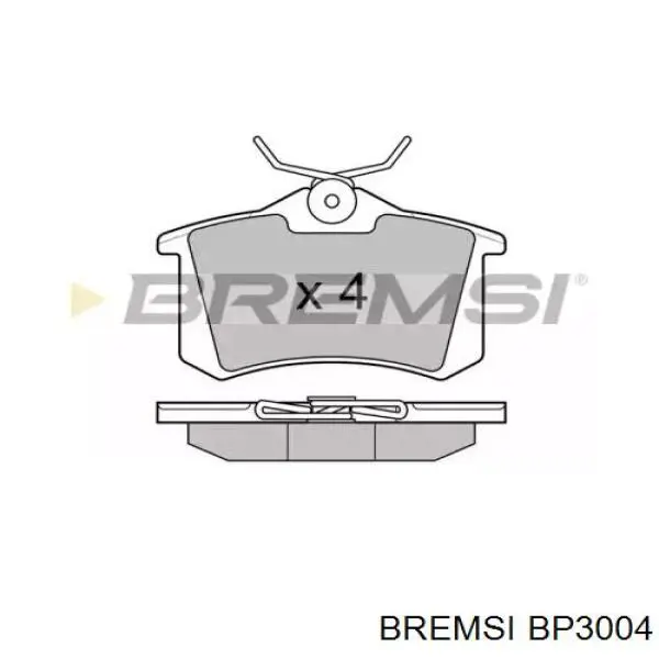 BP3004 Bremsi колодки тормозные задние дисковые
