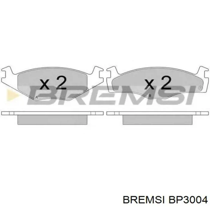 Купить BP3004 Bremsi Колодки тормозные задние, дисковые