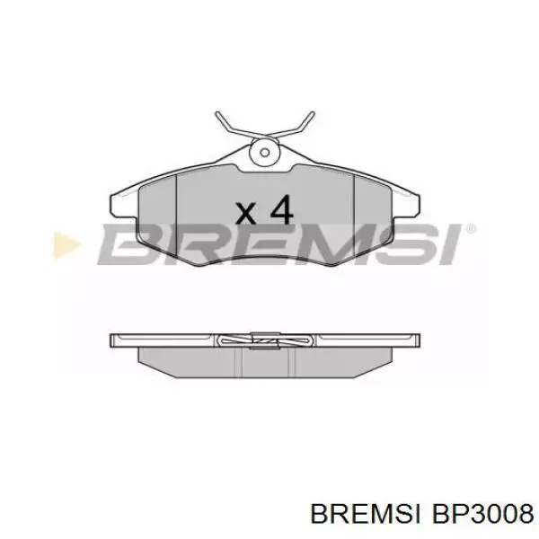 BP3008 Bremsi колодки тормозные передние дисковые