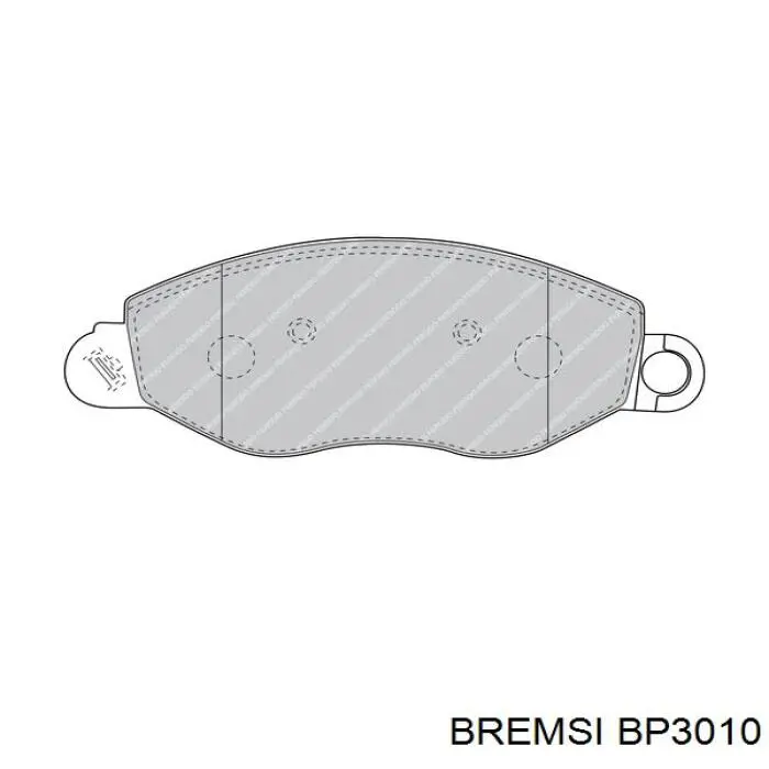 Передние тормозные колодки BP3010 Bremsi