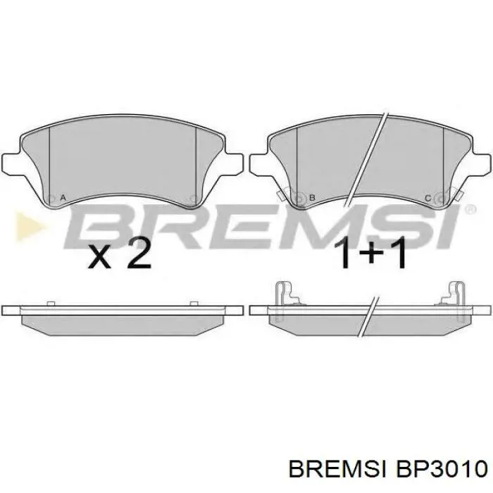 BP3010 Bremsi Колодки передние