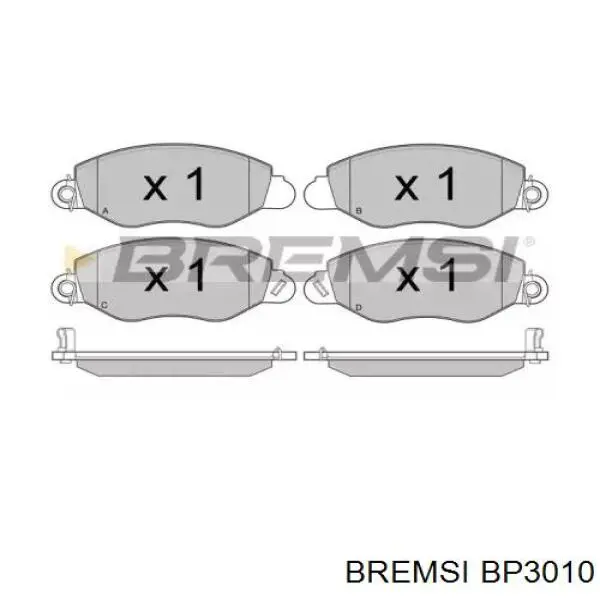 BP3010 Bremsi Колодки передние