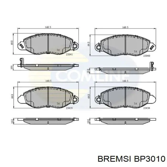Купить BP3010 Bremsi Колодки тормозные