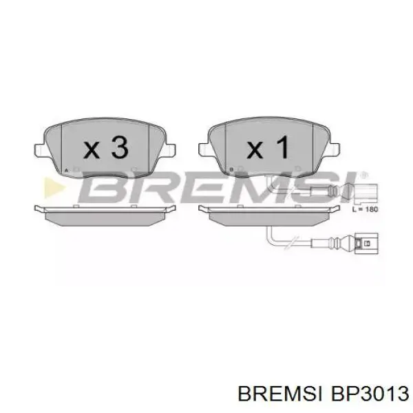 Передние тормозные колодки BP3013 Bremsi