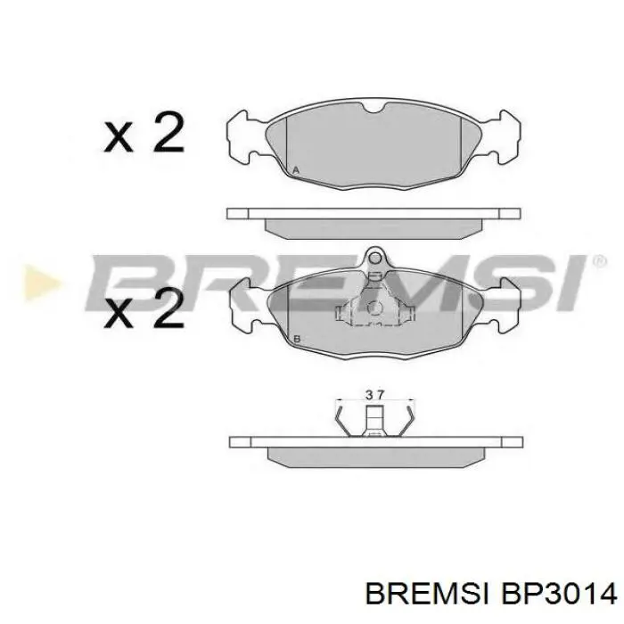 Передние тормозные колодки BP3014 Bremsi
