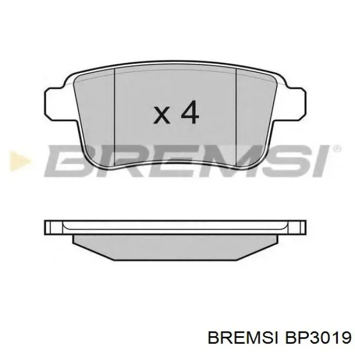 Передние тормозные колодки BP3019 Bremsi