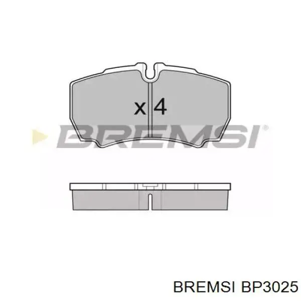 BP3025 Bremsi задние тормозные колодки