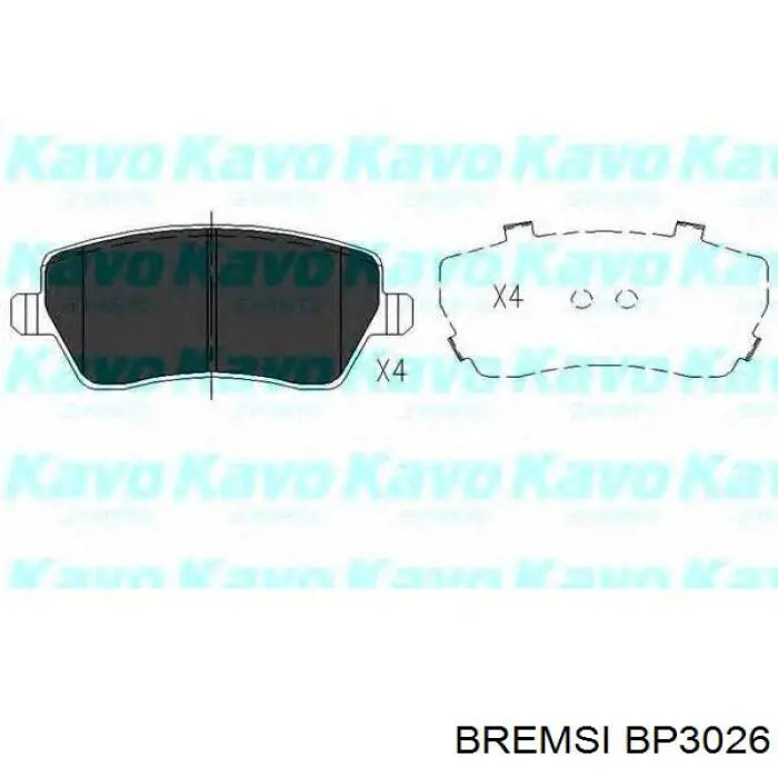 Тормозные колодки Bremsi BP3026