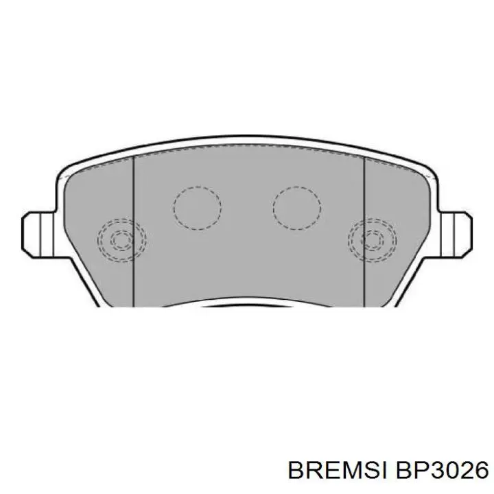 BP3026 Bremsi Колодки передние