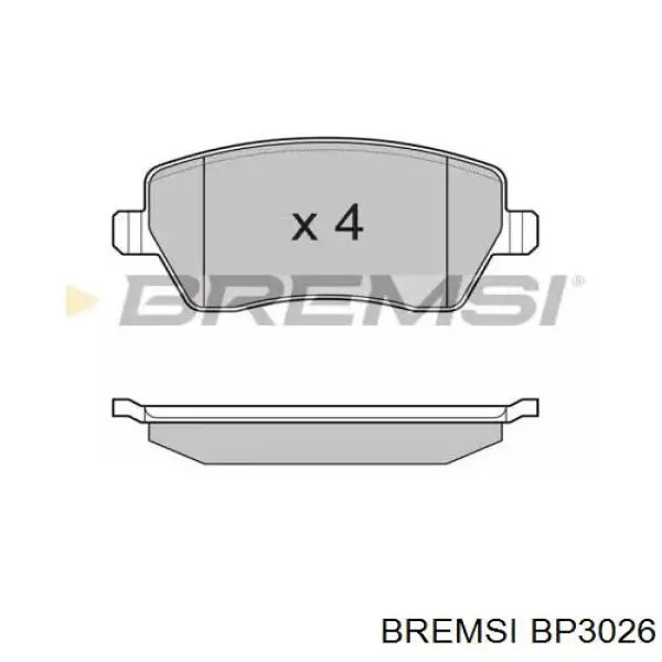 Колодки Bremsi BP3026 цена, от 18.35 USD