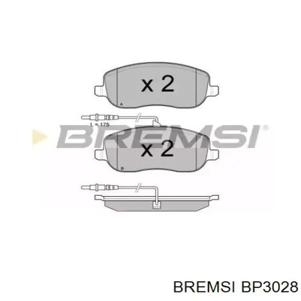 Передние тормозные колодки BP3028 Bremsi
