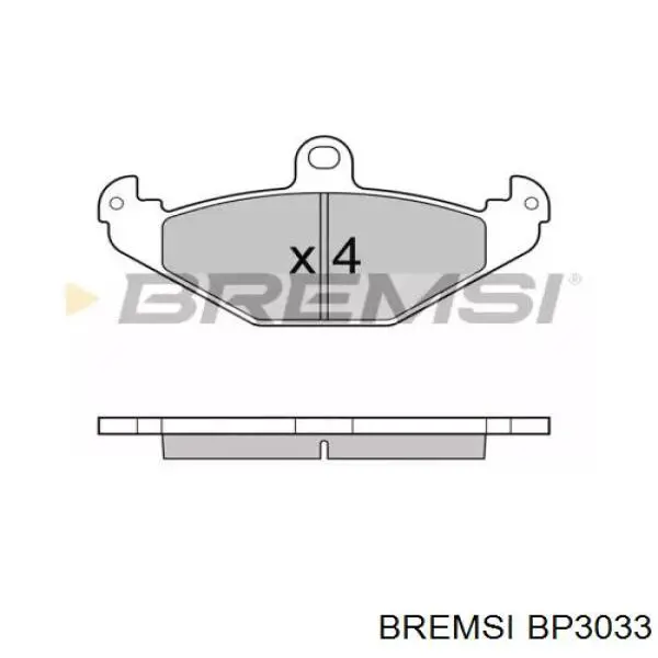 Задние тормозные колодки BP3033 Bremsi