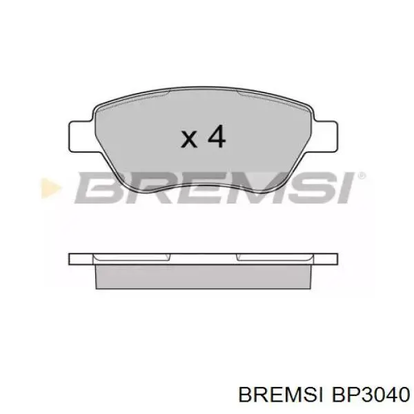 Передние тормозные колодки BP3040 Bremsi