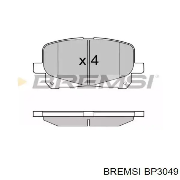 Передние тормозные колодки BP3049 Bremsi