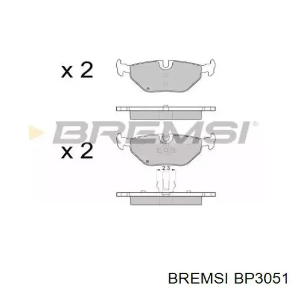 BP3051 Bremsi колодки тормозные задние дисковые