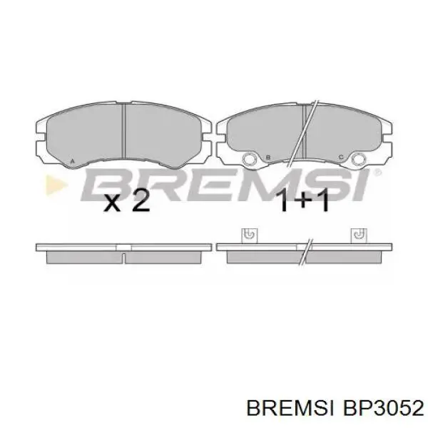 Передние тормозные колодки BP3052 Bremsi