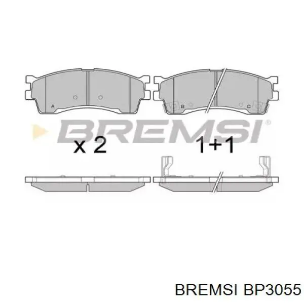 Передние тормозные колодки BP3055 Bremsi